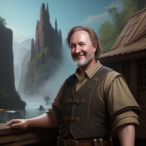 Fantasy Tavern Keeper Portrait in Detailed Matte Painting