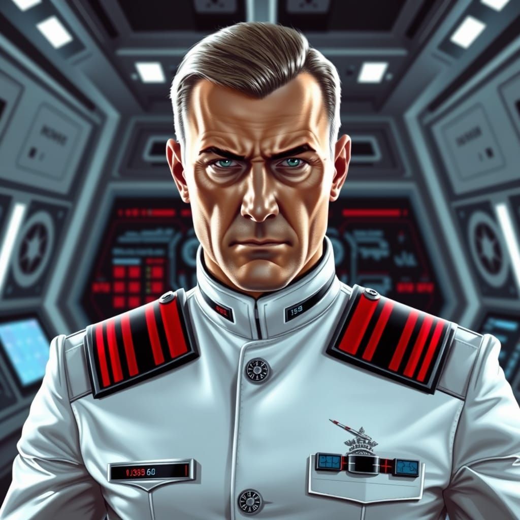 Imperial Officer Concept Art in Syd Mead Style