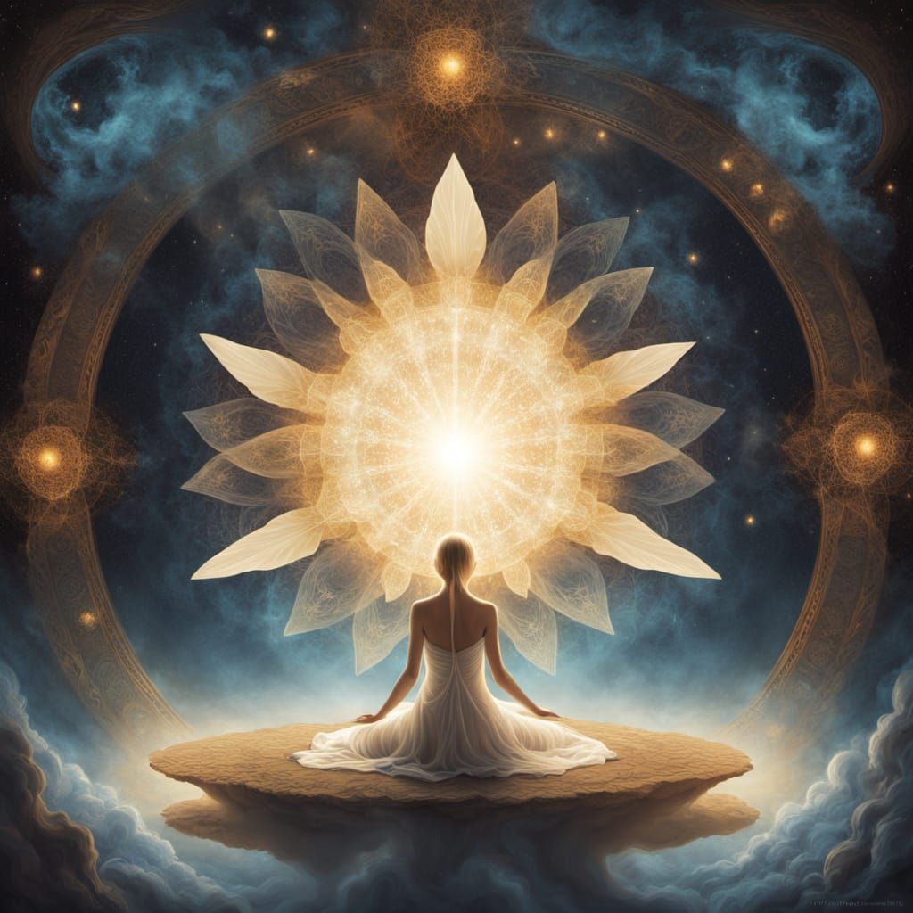 Abstract Inner Light Emerging from Darkness