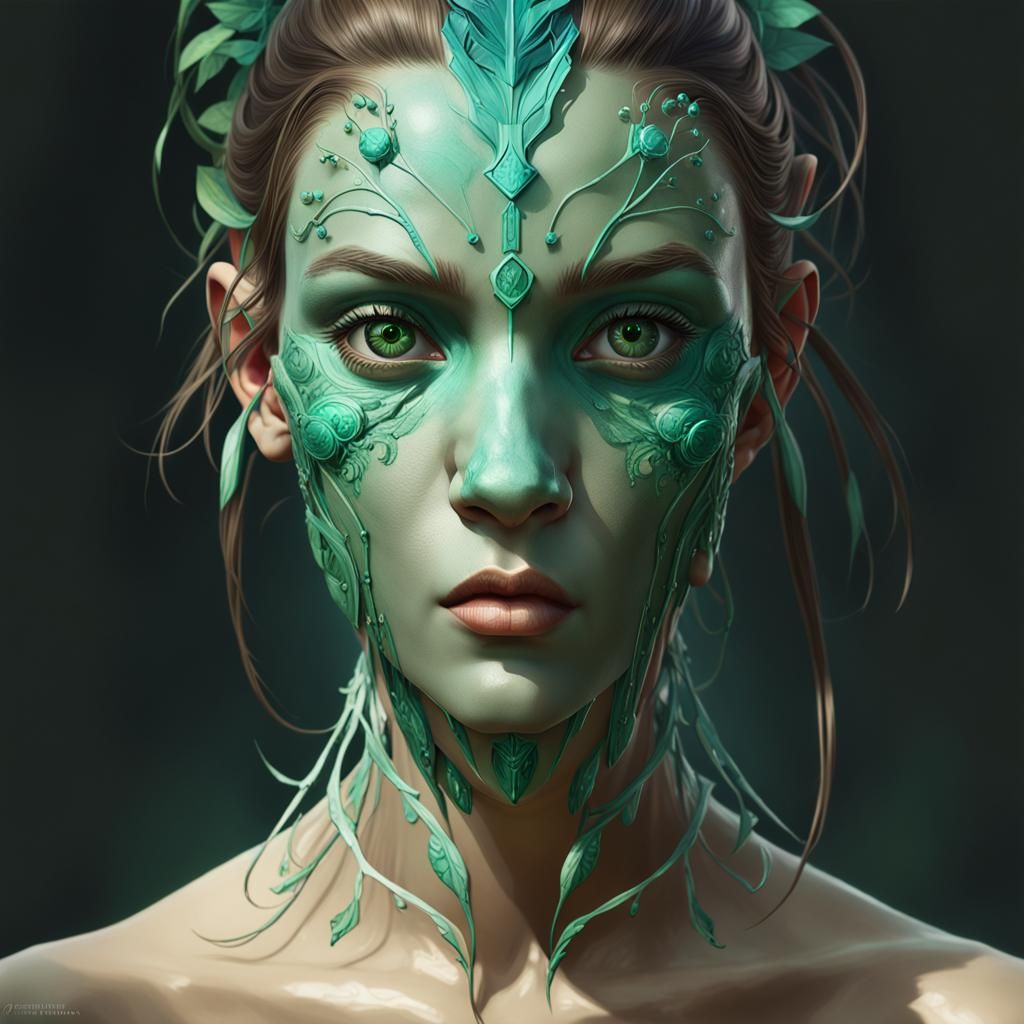 Green Deep Tech Biodiversity Portrait in Scandinavia