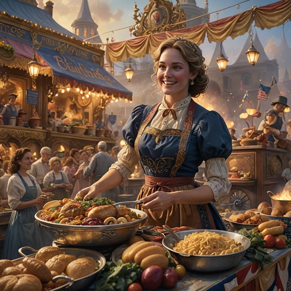 American Tradwife on Parade Float: Fantasy Concept Art