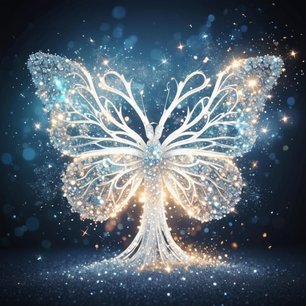 Sparkling Butterfly Tree in High Resolution