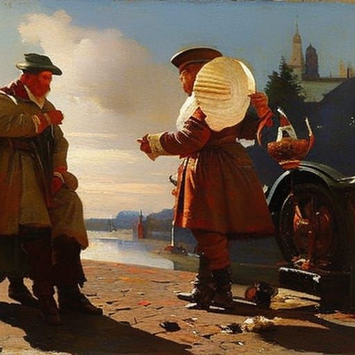 Contentment Despite Obstacles in Impressionistic Style