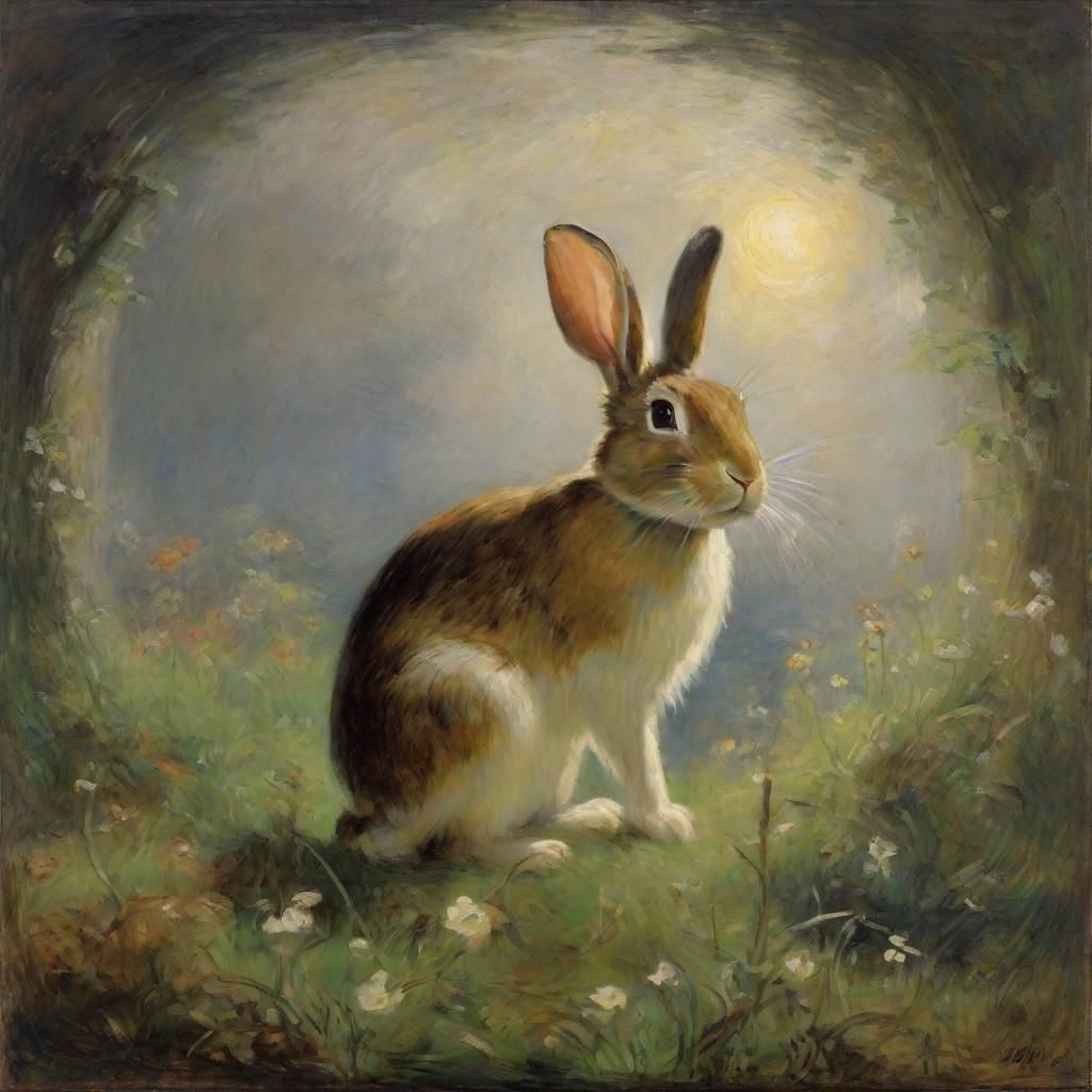 Celtic Rabbit in Impressionist Light