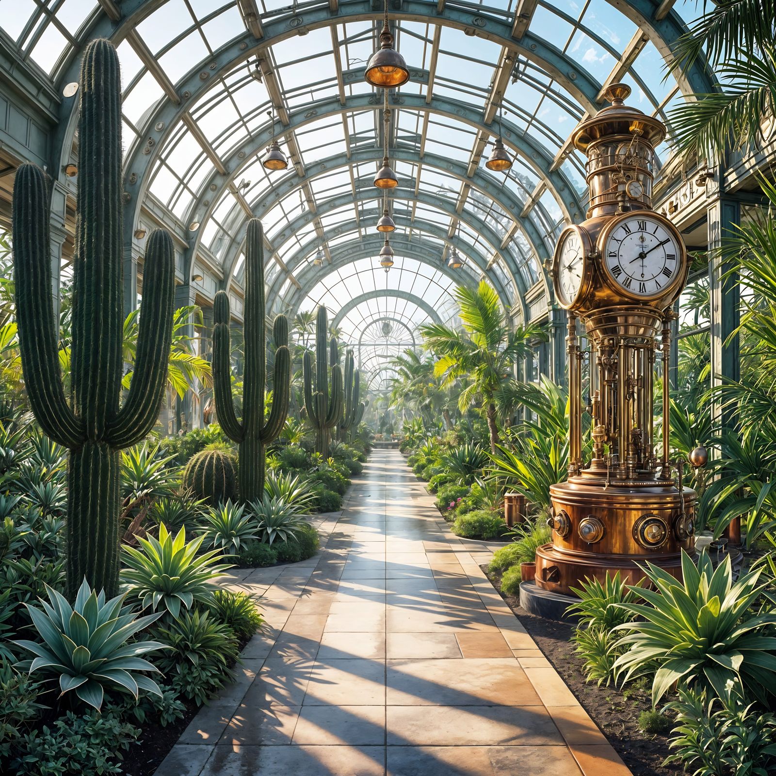 Futuristic Aruba Botanical Garden in Digital Art