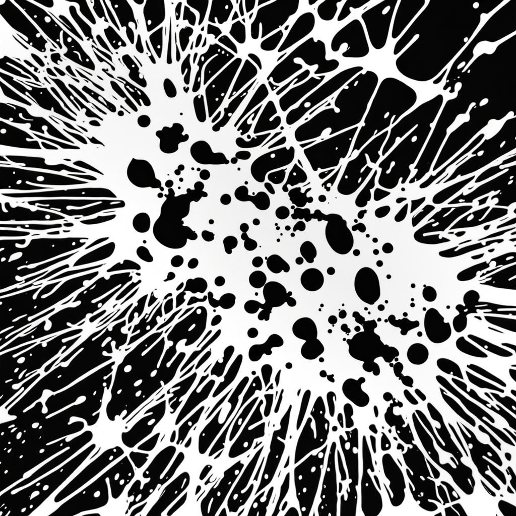 Abstract Dibutyl Phthalate Splatter Art