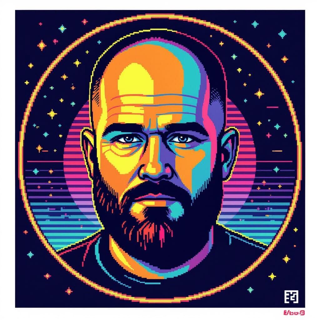 Markus Persson Head in Retro Pixel Art Style