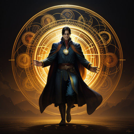 Ethereal Doctor Strange in Golden Wheel Realm