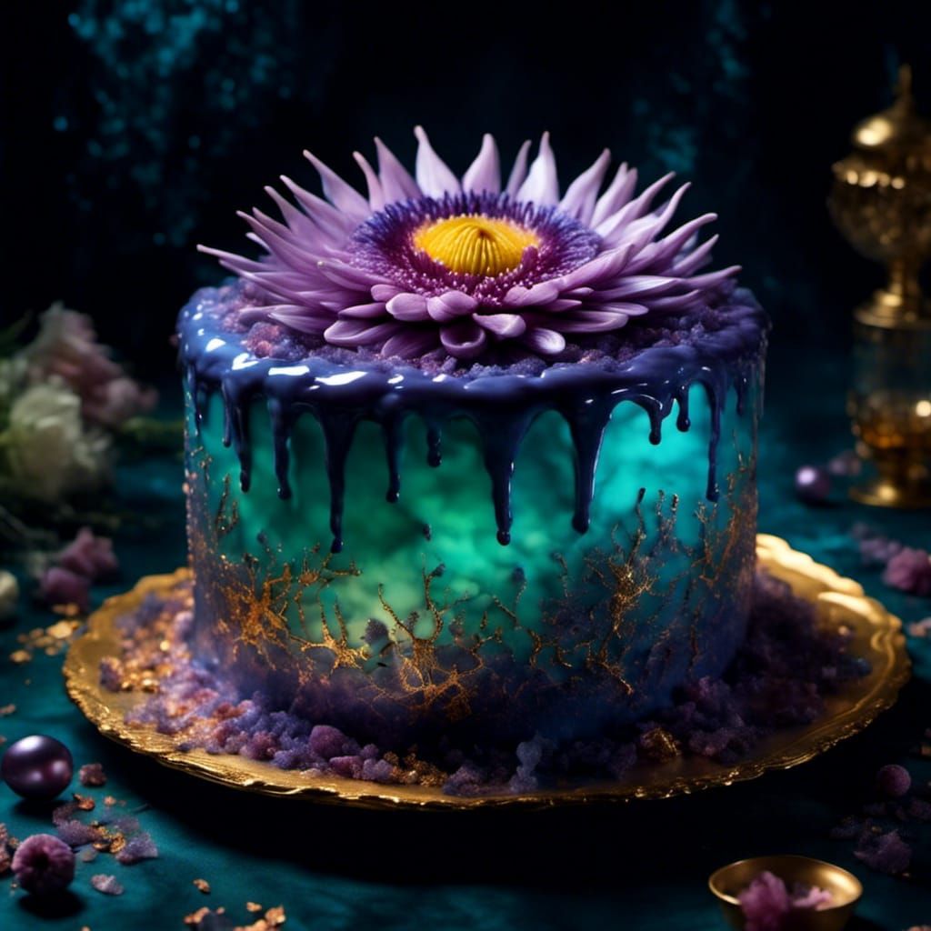 Luminous Crystal Glass Cake Masterpiece