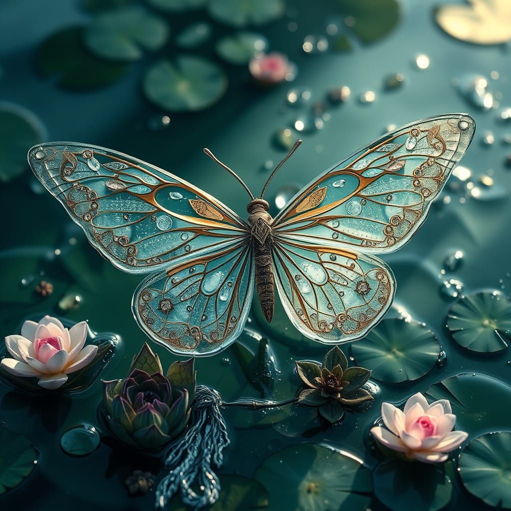 Surreal Water Butterfly Blooms in a Monet-Inspired Masterpie...
