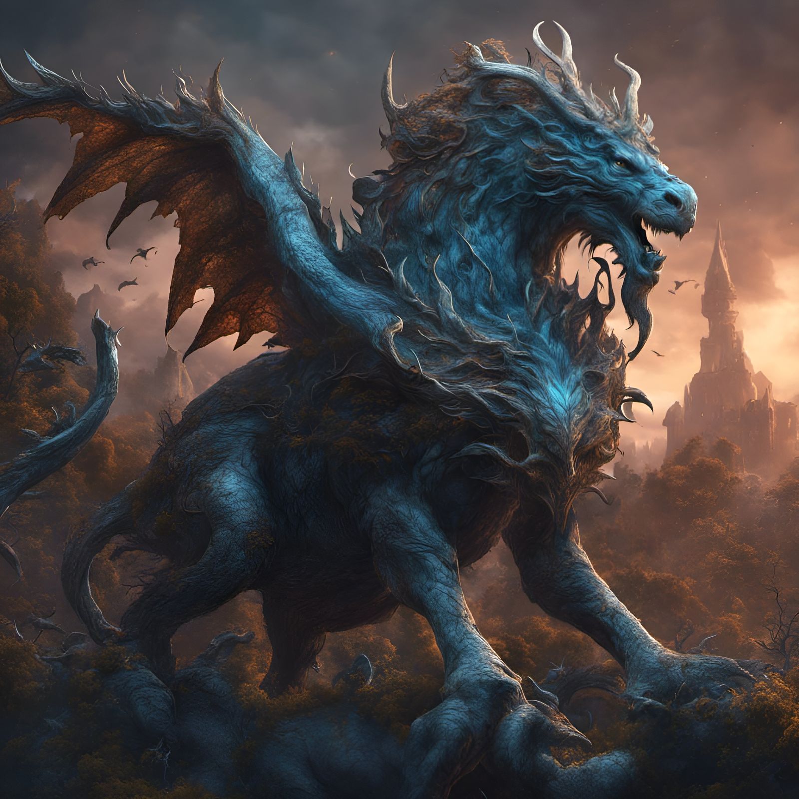 Fantastical Mythical Creature Concept Art