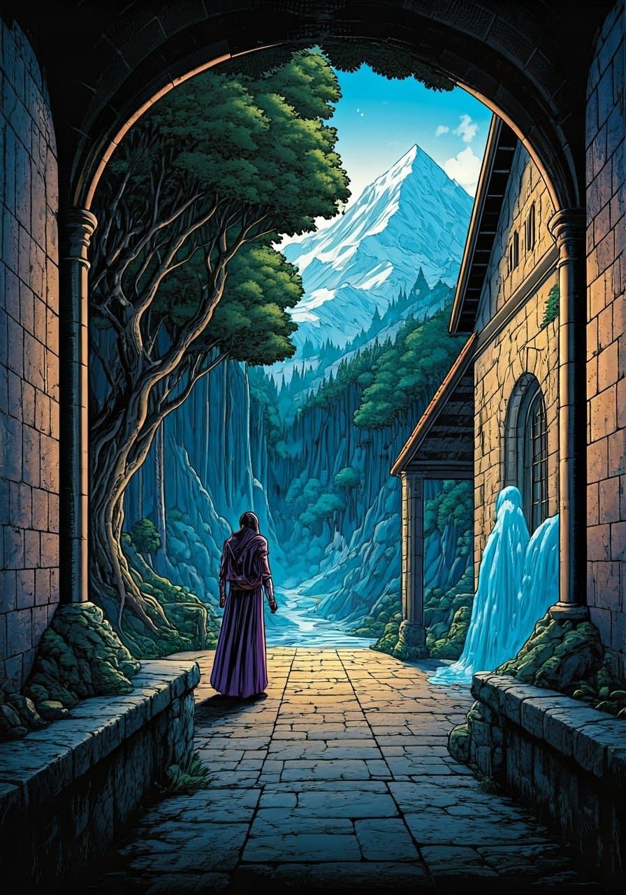 Voyman and the Water Nymphs: Comic Book Panel