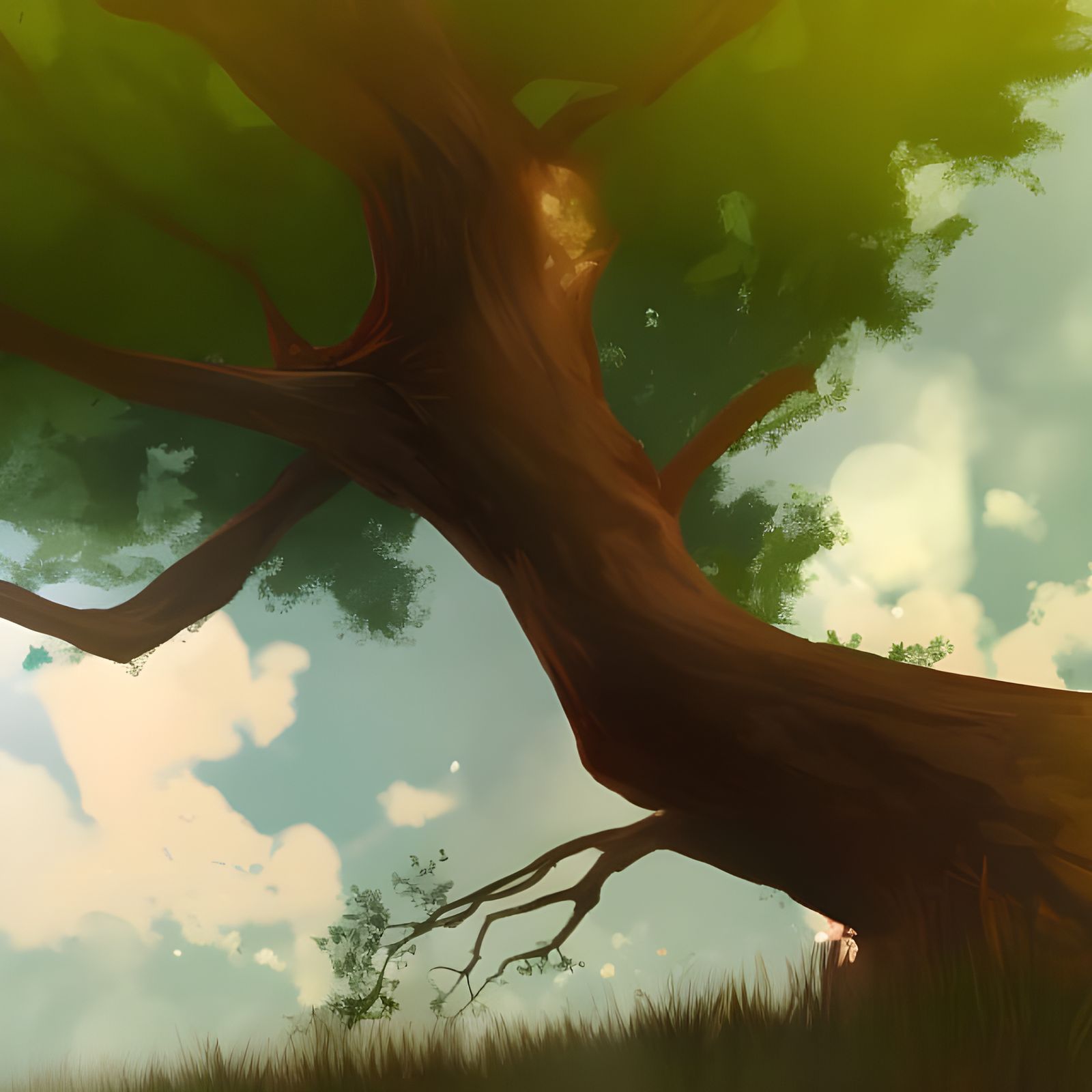 Tree with Spring Leaves in High Resolution