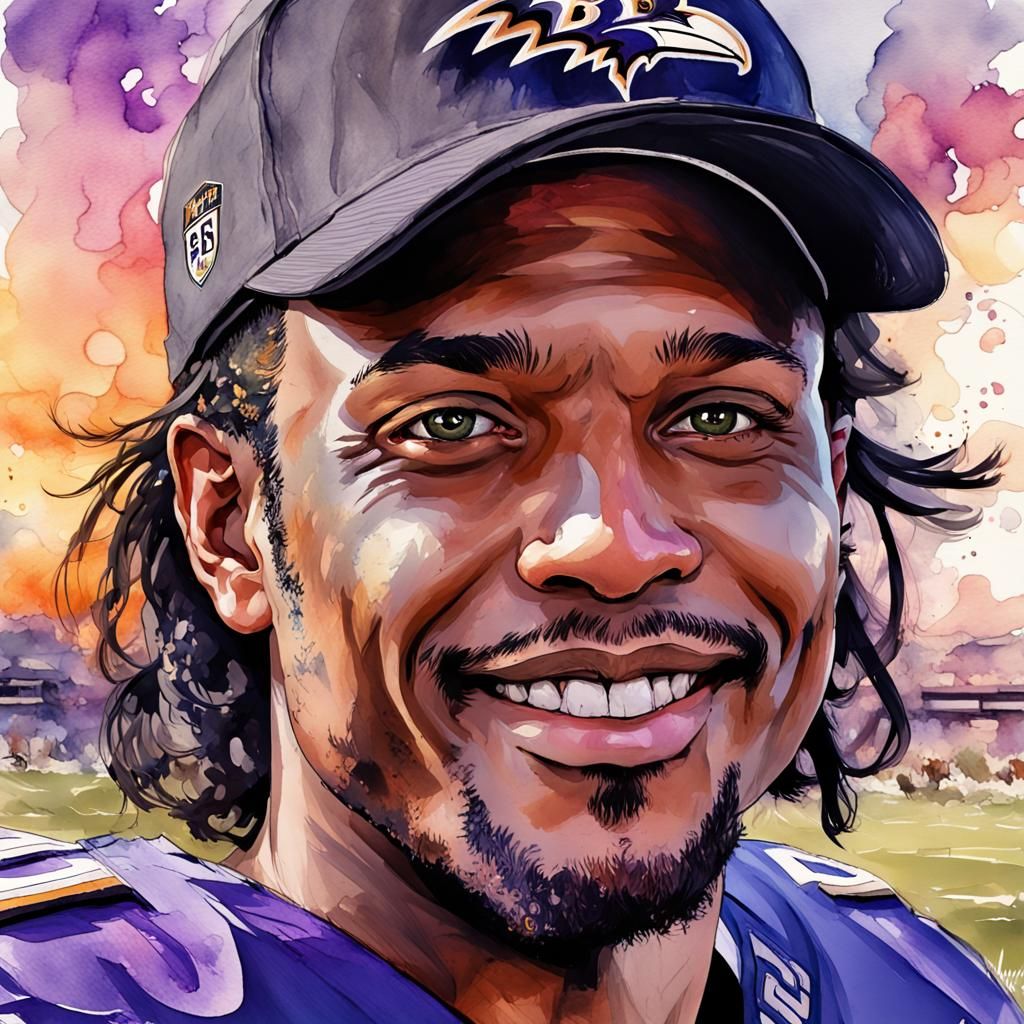 Geno Stone Portrait in Digital Watercolor Style