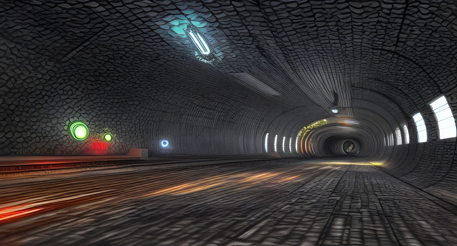 Trippy Tunnel Concept Art in IMAX K Resolution