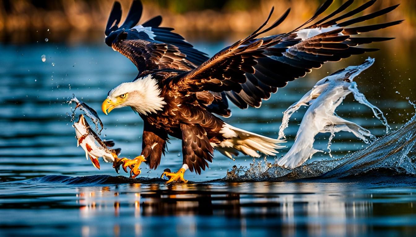 Eagle Grabs Fish: Professional Wildlife Photography