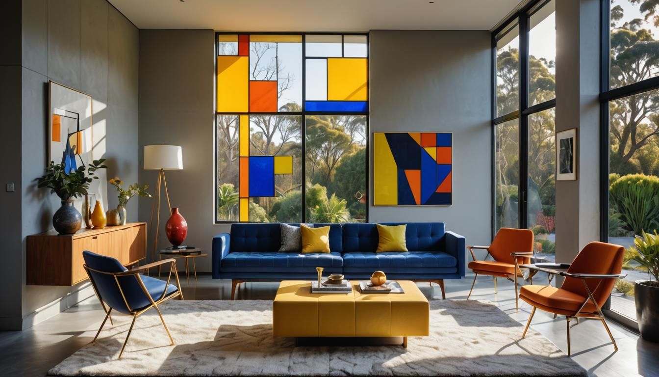 Sunlight Bursts Through Window in Pop Art Style