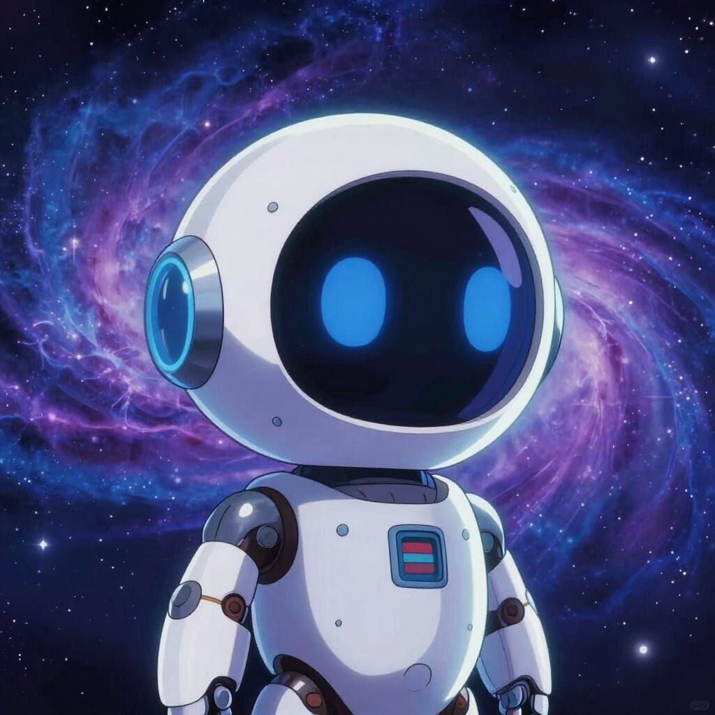 Nono Robot Portrait in Retro Sci-Fi Anime Style