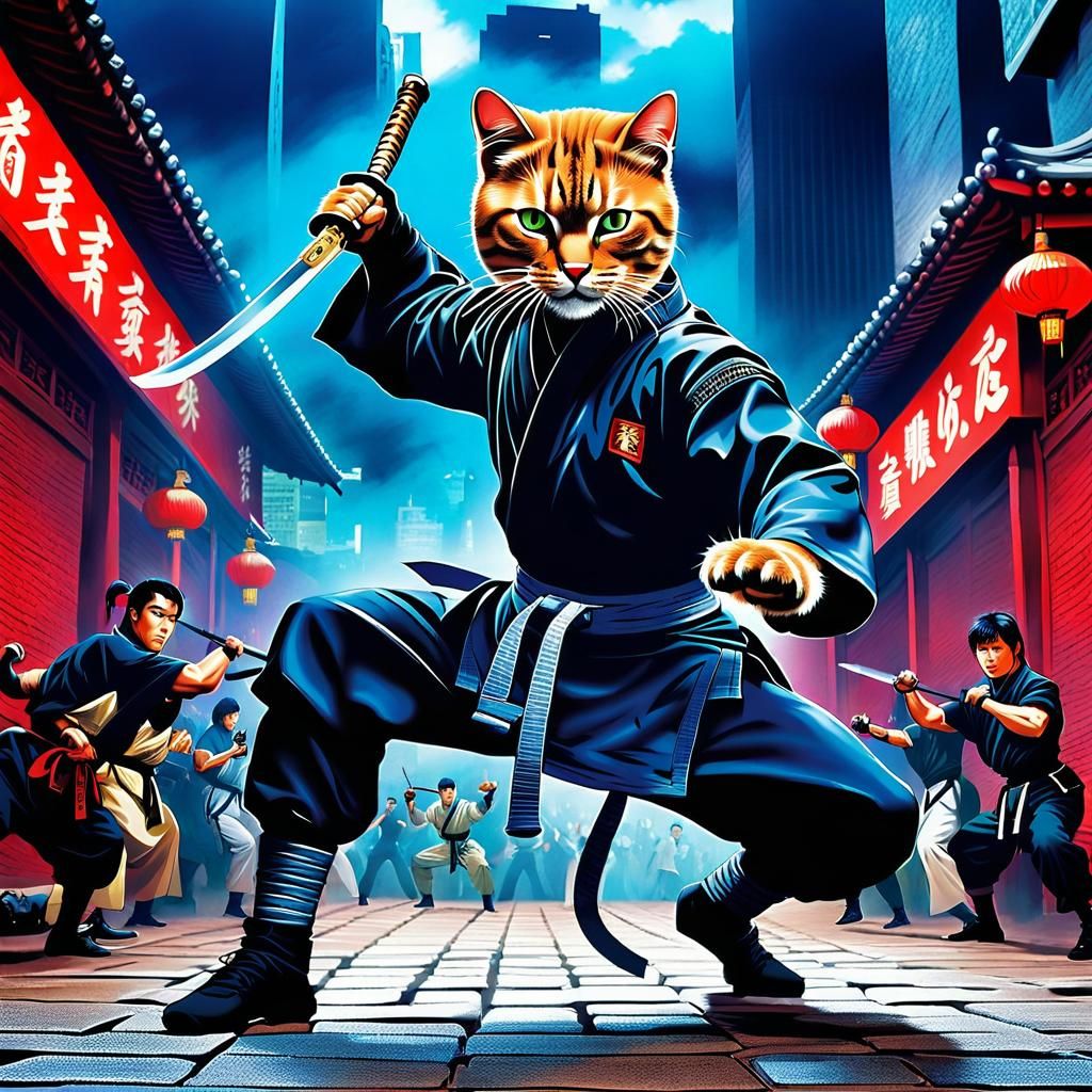 Ninja Cat in Hong Kong Martial Arts Film