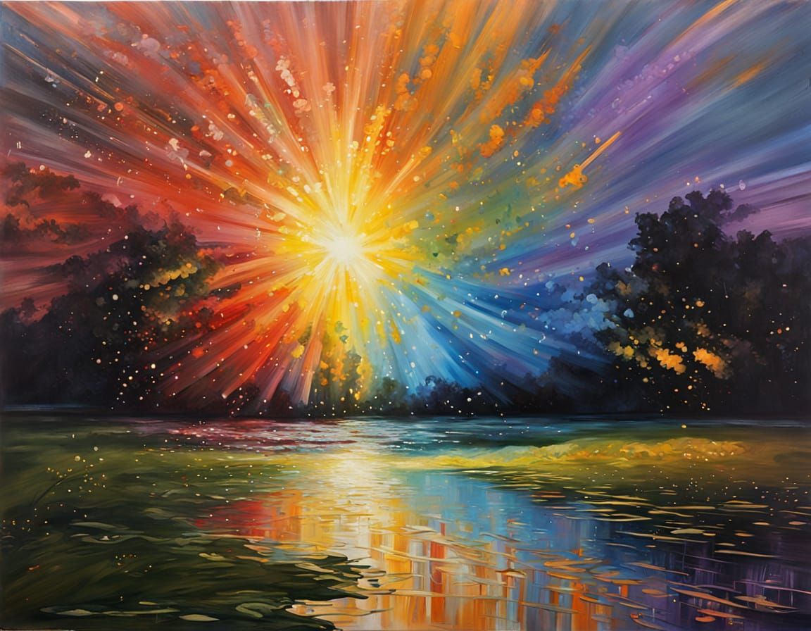 Abstract Liquid Light Show in Vibrant Colors