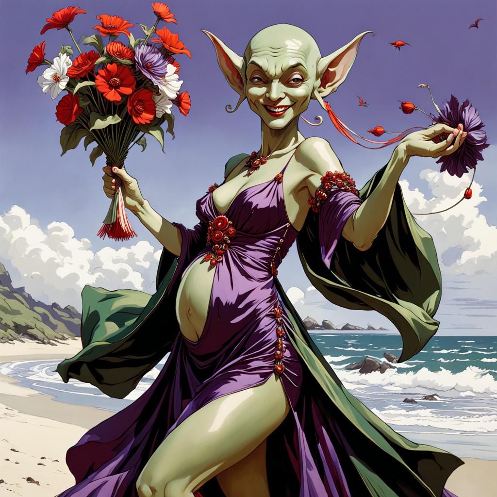 Goblin Woman Releases Weepuls on Beach