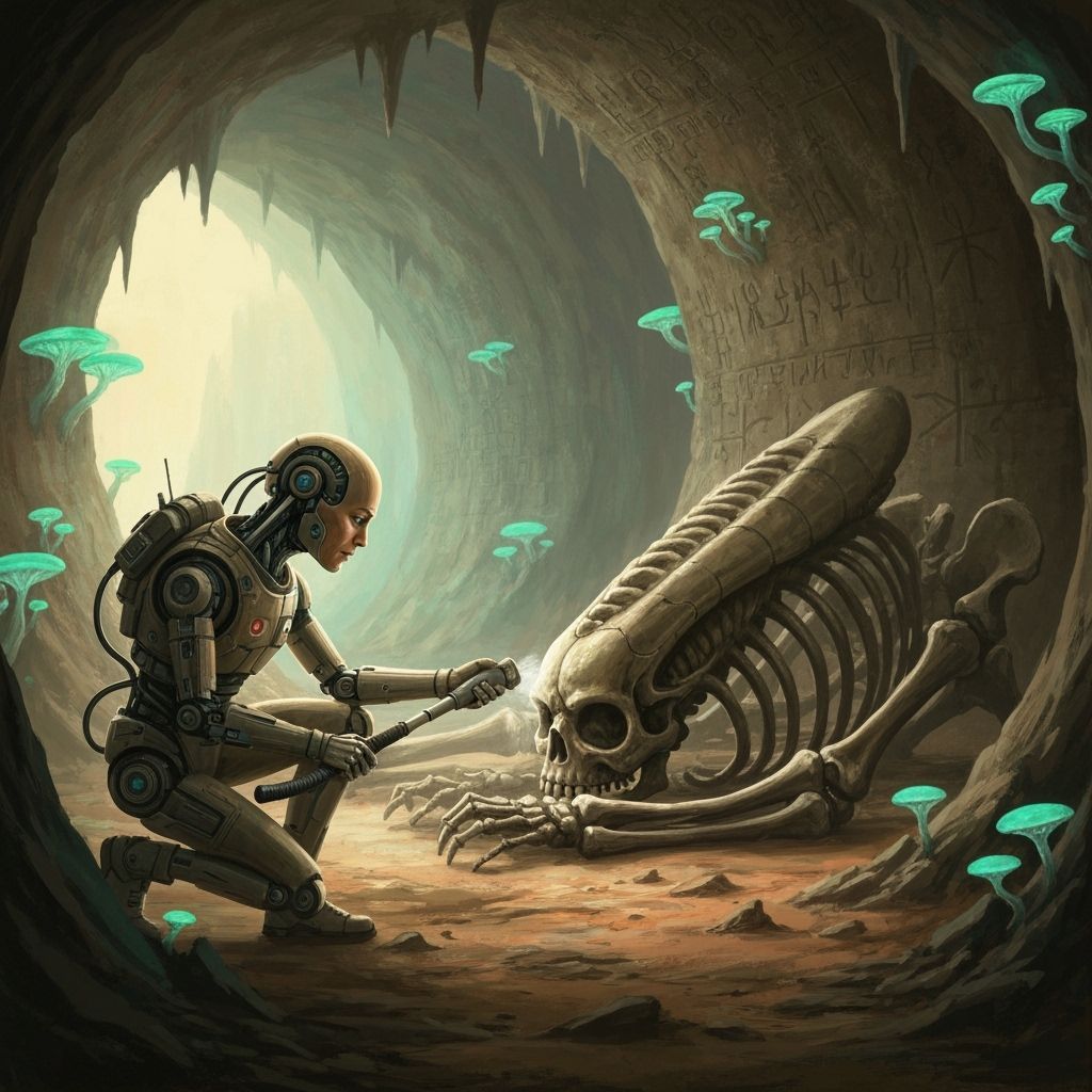 Robotic Archaeologist Discovers Alien Fossil on Mars