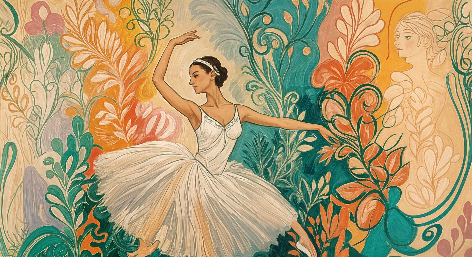 Abstract Painting in Henri Matisse Style