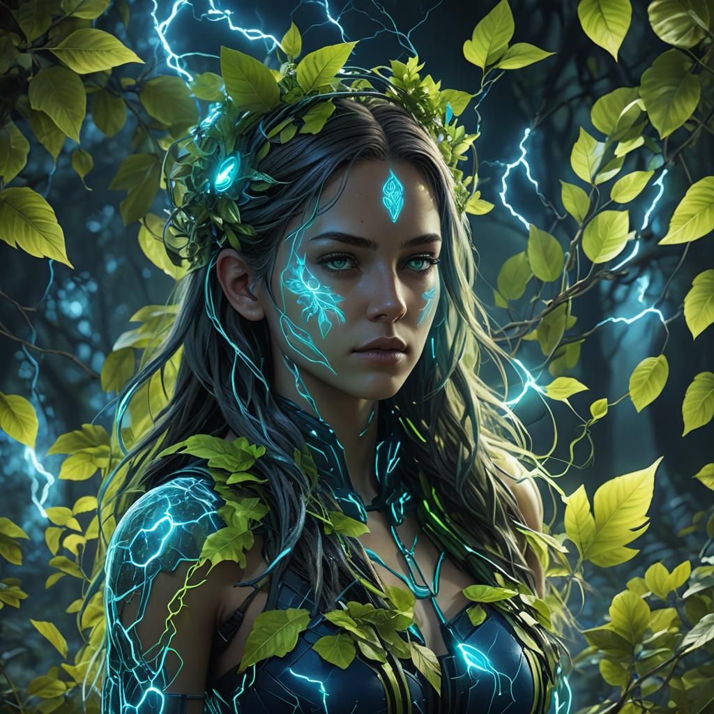 Hyperreal Hybrid Spirit in Detailed Matte Painting