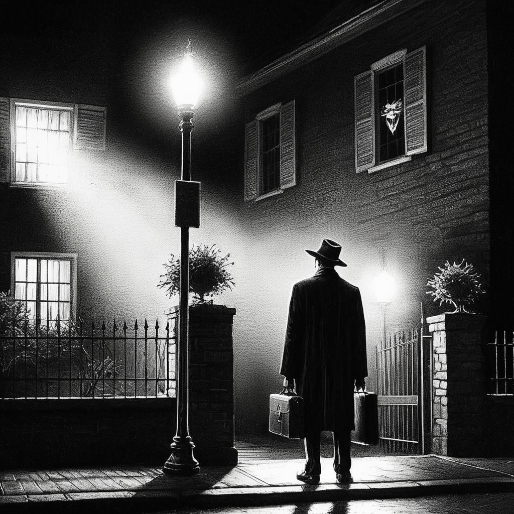 Gothic Catholic Priest Confronts Evil in Dark Fantasy Art