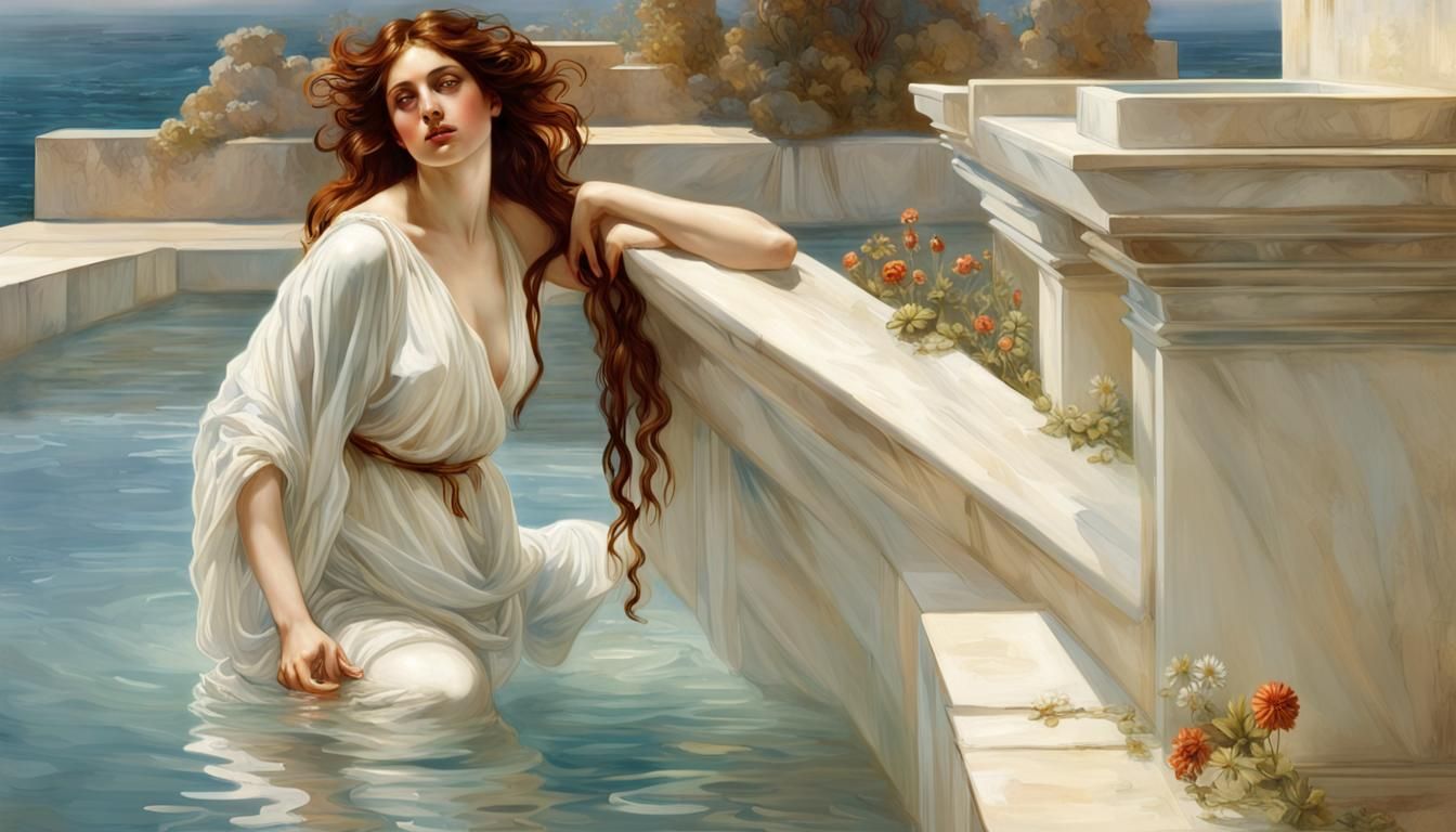 Woman Bathing in Sunlight, Classical Style
