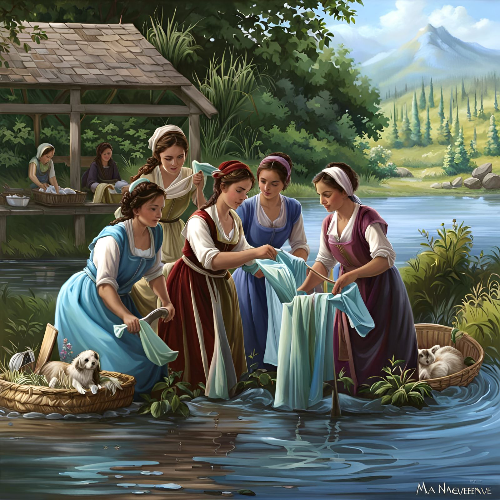 Laundry Day Down at the River