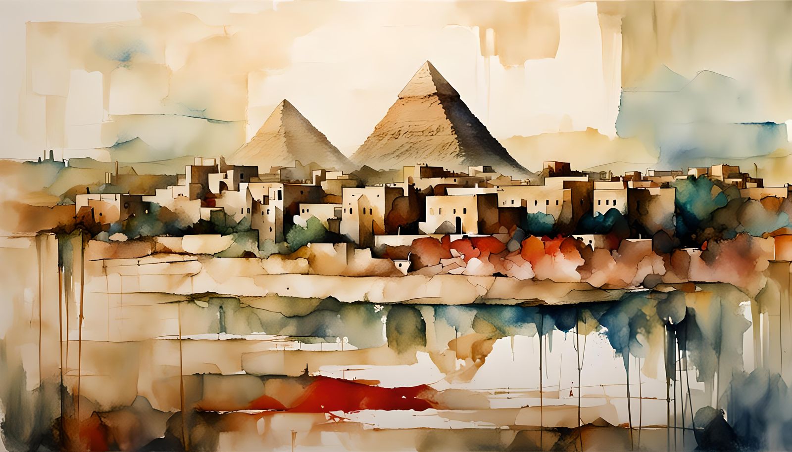 Egyptian Vista in Paul Lovering Style