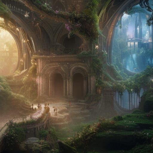 Epic Fairy World Digital Matte Painting