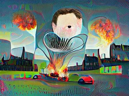 Abstract Light Explosion Over Glasgow