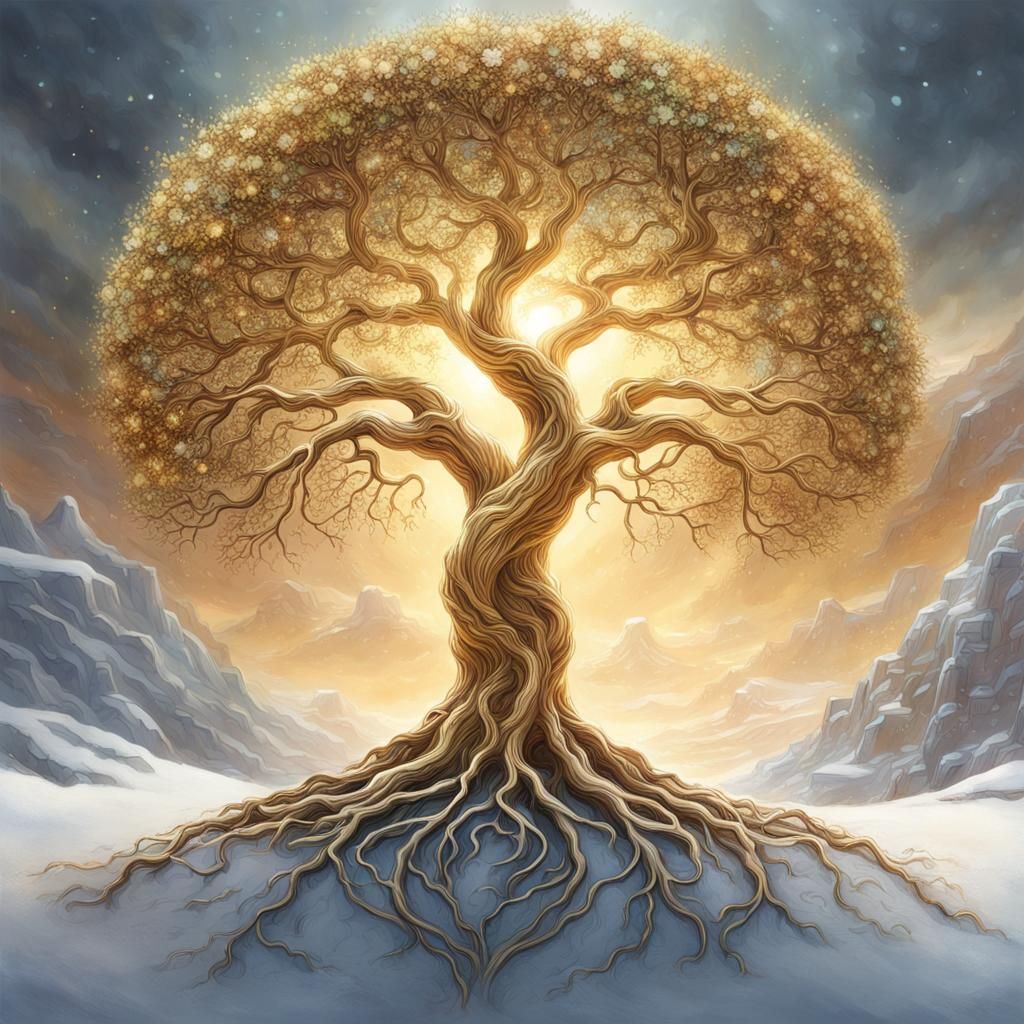 Yggdrasil Sapling Emerges with Golden Glow