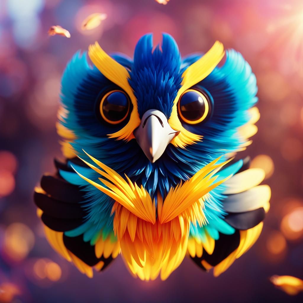 Vibrant Bird Leaps into Air, Cinematic Still