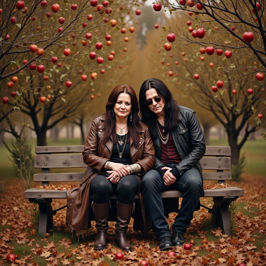 Ozzy and Sharon Relax in Autumn
