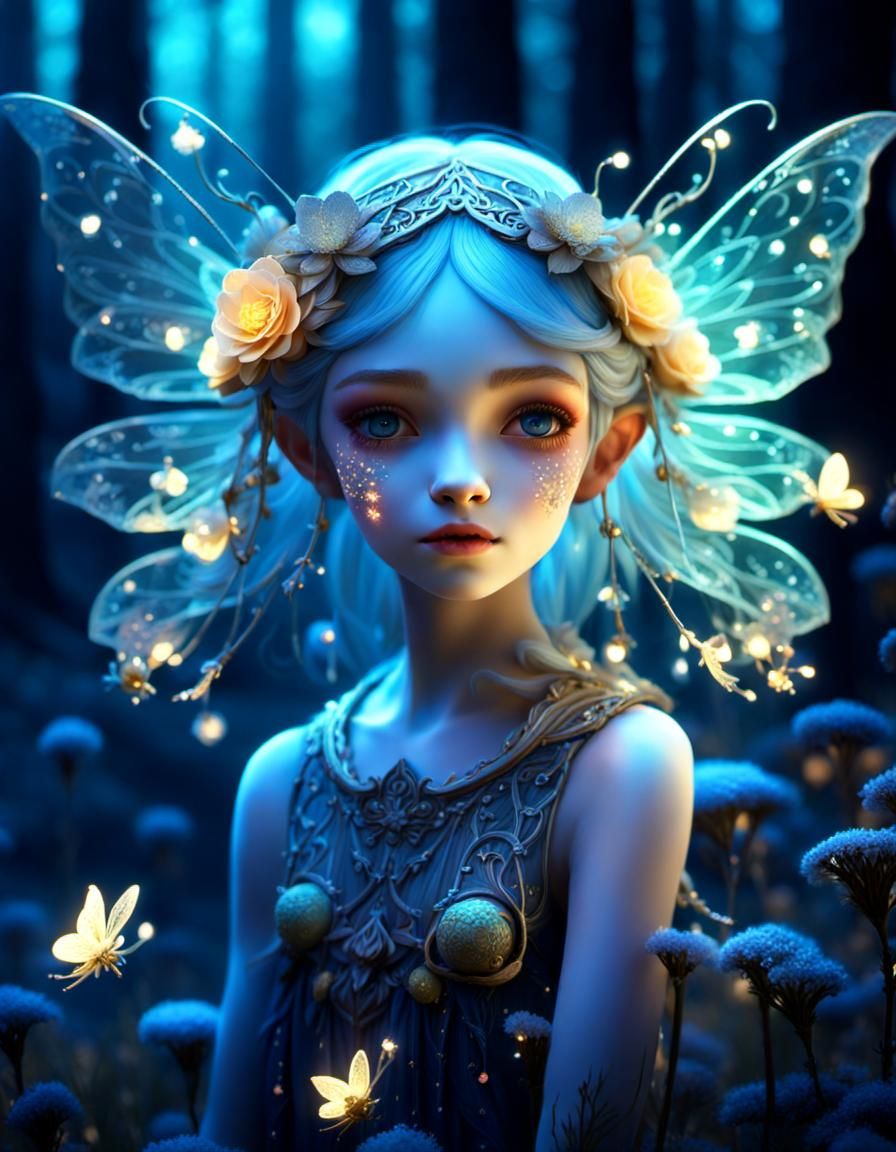 Filigree Flower Fairy in Frosty Forbidden Forest