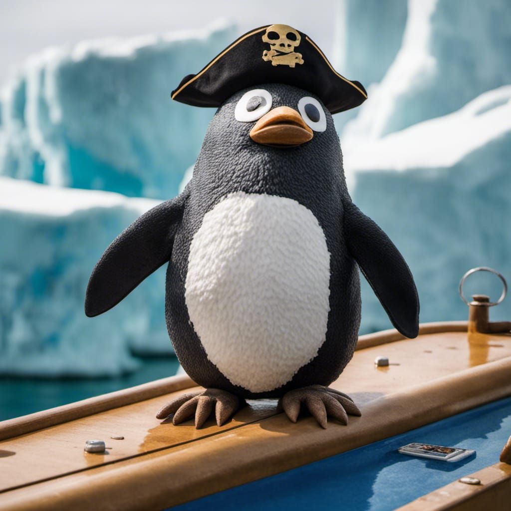 Pirate Penguin as Captain Haddock on Ice