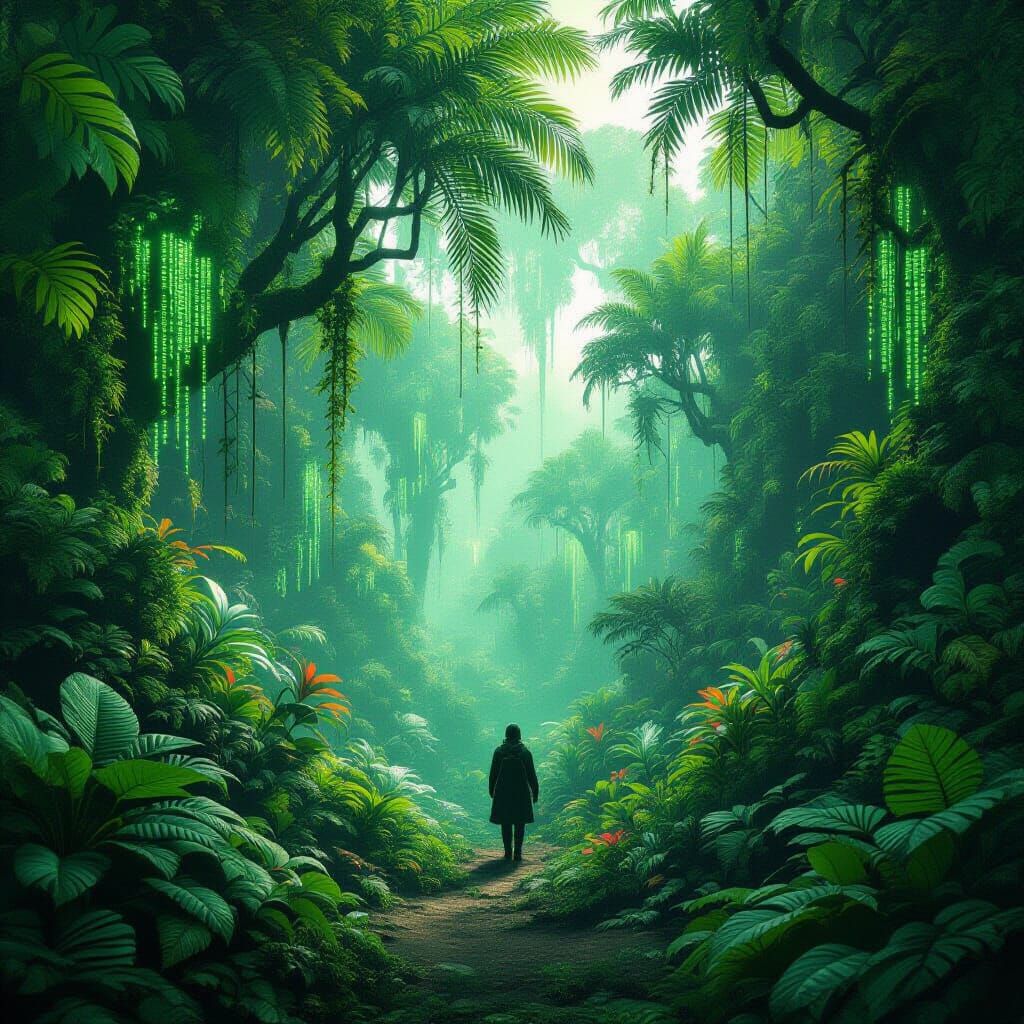 Code Jungle With Digital Creatures and Explorer