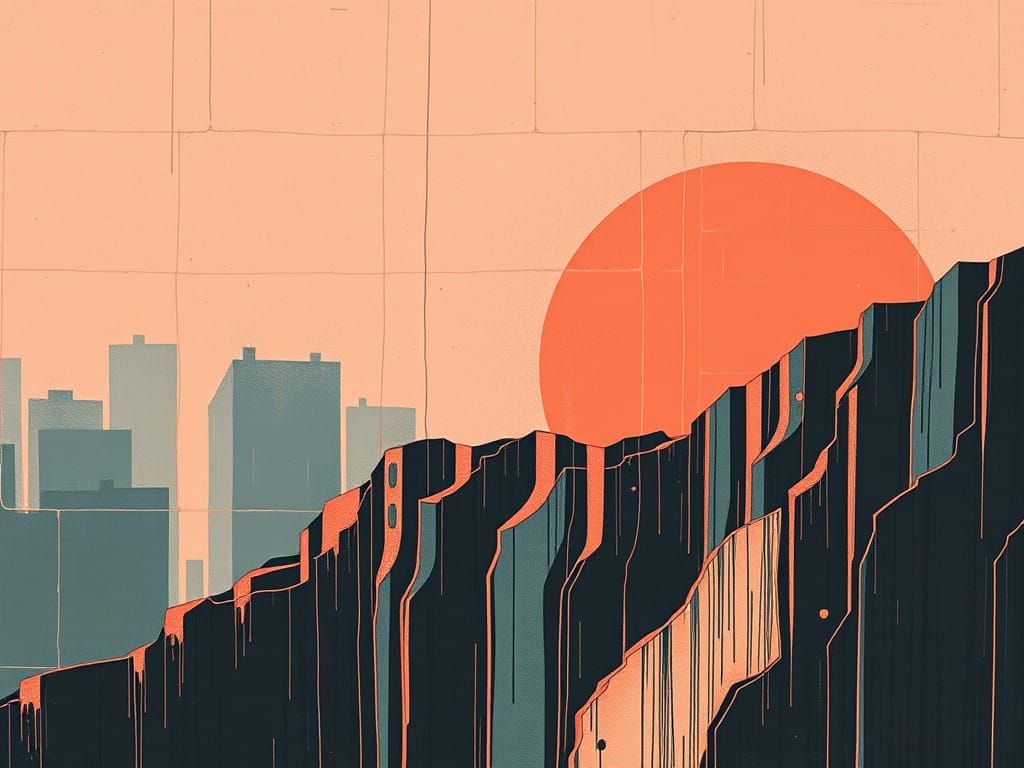 Minimalist Ouroboros in Pop Art Style