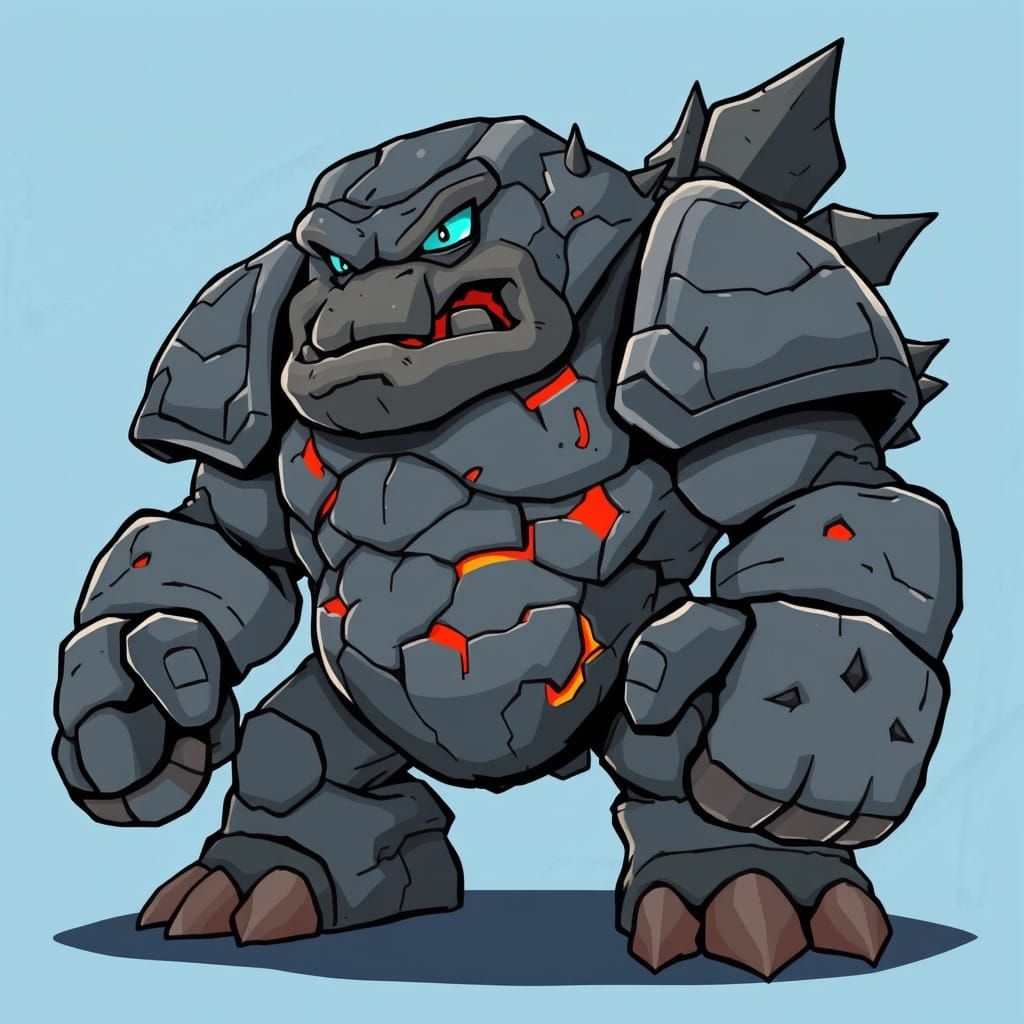 Fantasy Monster in Classic Cartoon Style