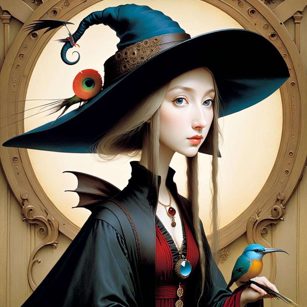 Whimsical Portrait in Fantasy Art Style
