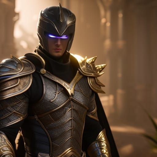 Armored Gray Cat Fantasy Concept Art