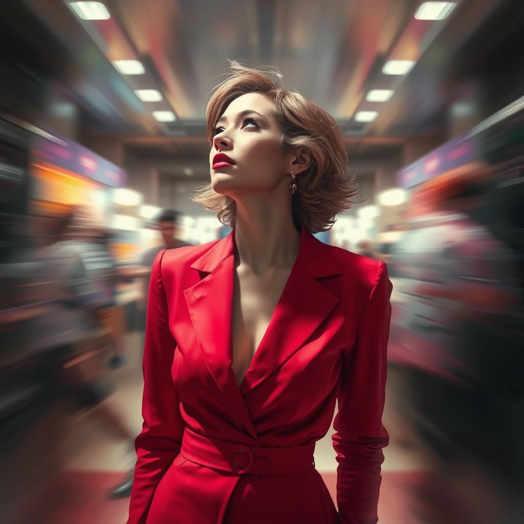 Woman's Moment of Clarity in Pop Surrealism