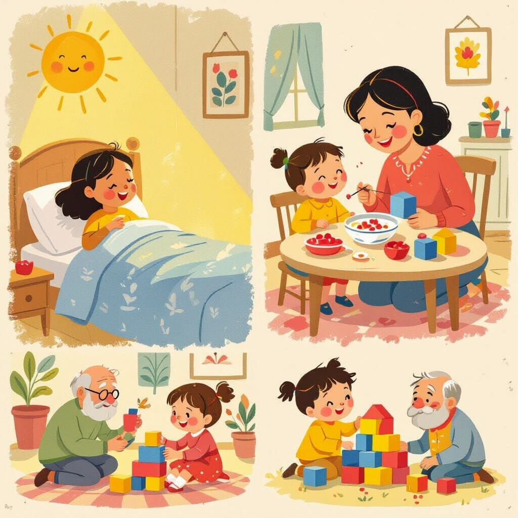 Children's Book Illustration: Malika's Wonderful Day