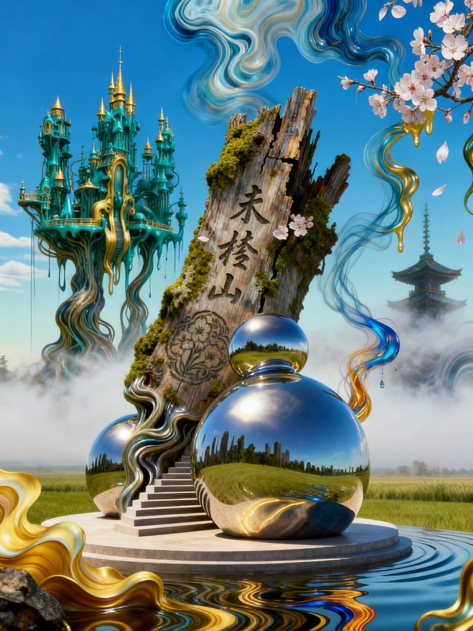 Surreal Otherworldly Dimension by Salvador Dali Style