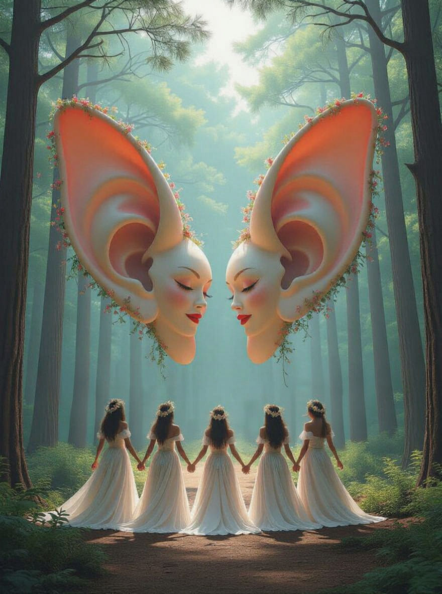 Giant Ears Welcoming Party Feat. Floral Gossamer Filigree Wi...