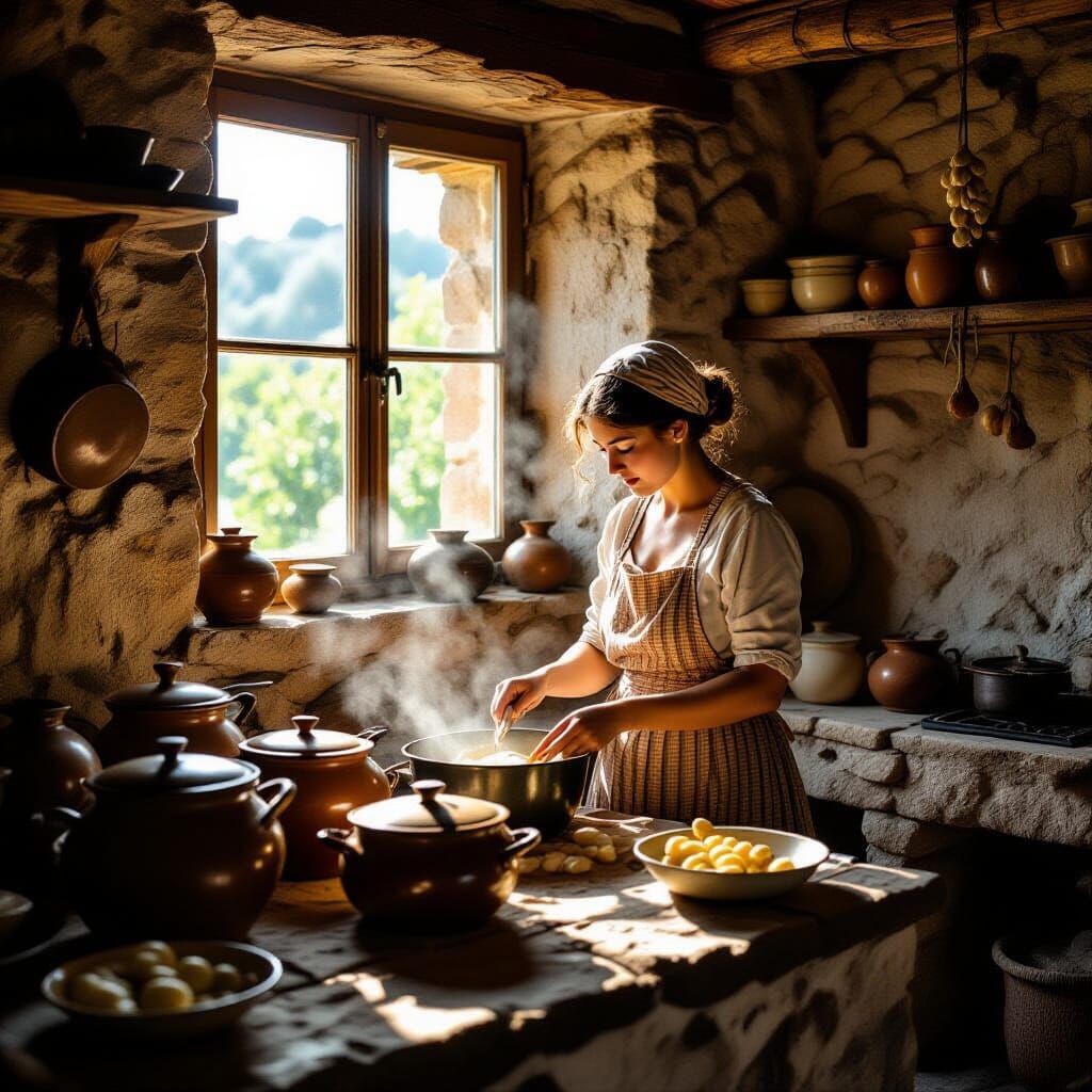 Vintage Photograph of a French Peasant Woman