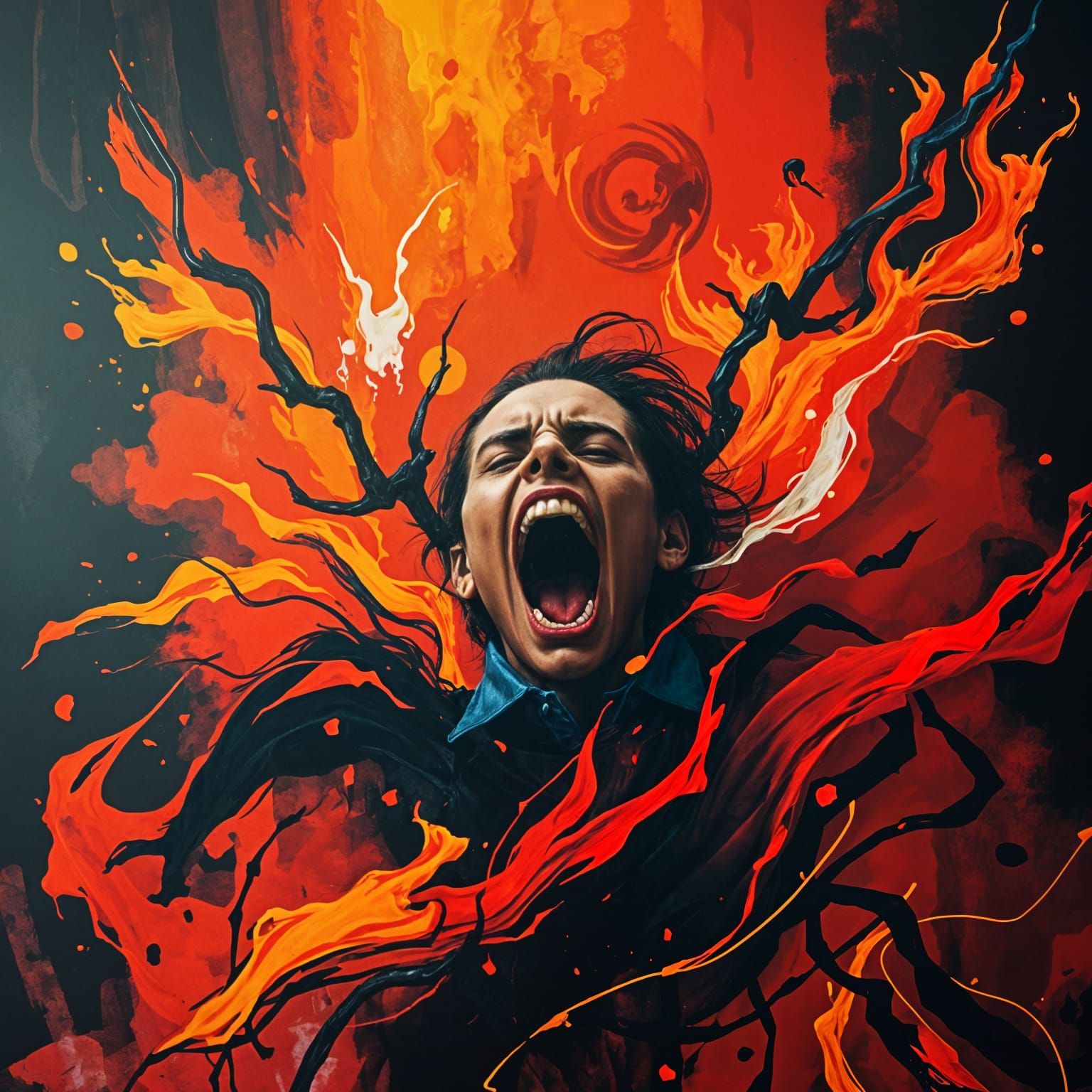 Angry Scholar in Renaissance Style